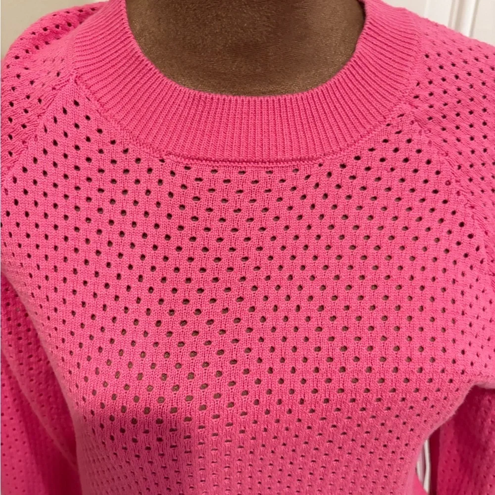 Vibrant Pink Crew Neck Sweater